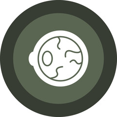 Eyeball Glyph Circle Icon