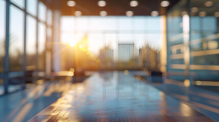 lovely meeting room background with blurry edges and sunlight