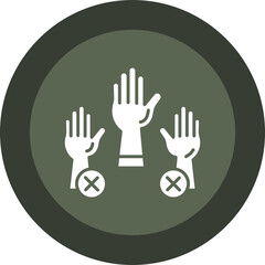 Obraz premium Absenteeism Glyph Circle Icon