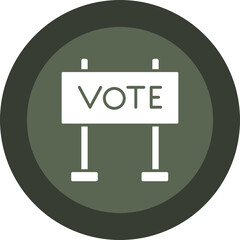 Banner Glyph Circle Icon