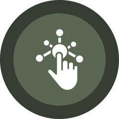 Interactive Glyph Circle Icon