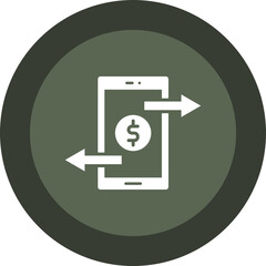 Transaction Glyph Circle Icon