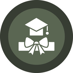 Scholarship Glyph Circle Icon