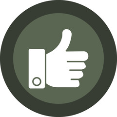 Thumbs Up Glyph Circle Icon