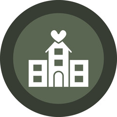 Hospital Glyph Circle Icon