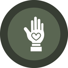 Obraz premium Kindness Glyph Circle Icon