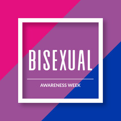 Bisexual awareness week LGBT pride month banner
