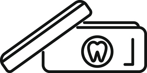 Opened dental floss box is lying on a surface, representing oral hygiene