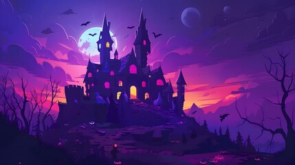 Castle place for Halloween party, All kinds of party supplies Halloween, Happy Halloween