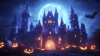 Castle place for Halloween party, All kinds of party supplies Halloween, Happy Halloween