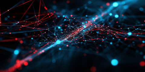 Fototapeta premium A transport network map with routes and hubs