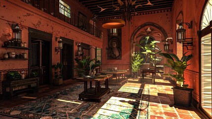 Obraz premium Pueblo Revival Environment
