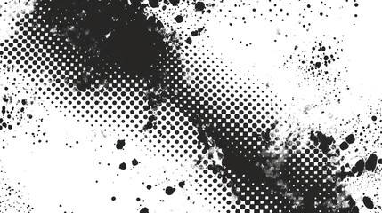 Abstract Black and White Halftone Background