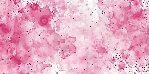 Fototapeta premium Delicate pink watercolor flowers scattered across a dreamy, airy background, invoking feelings 