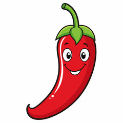 Red chilly art vector illustration