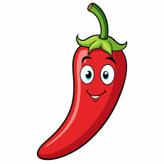 Red chilly art vector illustration