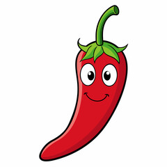 Red chilly art vector illustration