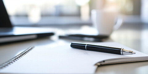 A detailed shot of a smart pen and digital notebook on a clean white background
