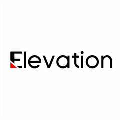 Simple modern 'Elevation' text logo design.