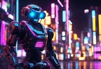 Naklejka premium robot cyborg