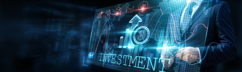 Investment analyst meticulously analyzes market data, constructing intricate graphs, interpreting...