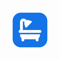 bathtub bathroom shower icon sign