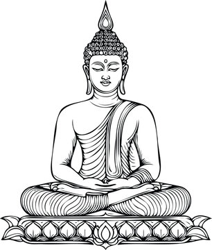 recommend clip art: Buddha statue outline