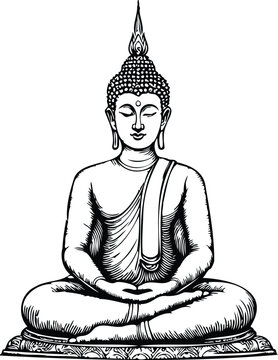 recommend clip art: Buddha statue outline