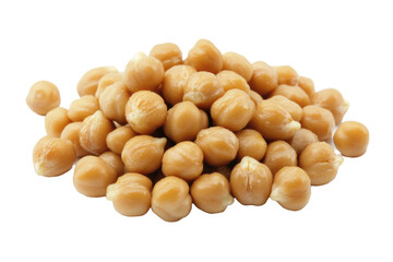 Dried chickpeas in a natural arrangement, cut out - stock png.