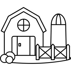 A simple line art drawing of a small art vector illustration