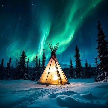 camping in the night