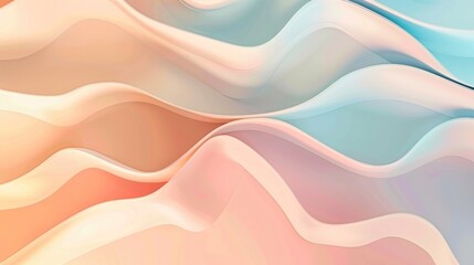 Obraz premium Abstract Wavy Background with Pastel Colors