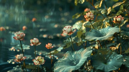 A bouquet of colorful flowers growing naturally in lush green grass