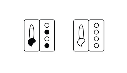 Water Colors icon design with white background stock illustration