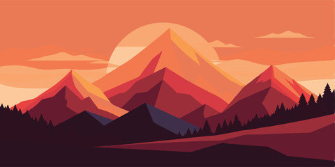 Sunset mountain