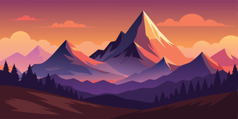 Sunset mountain