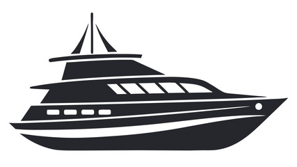 Yacht Silhouette SVG Vector Illustration  SVG Design, Cut Files for Cricut & Silhouette, Vector Graphics for T-Shirts & More