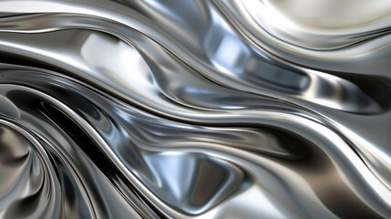 Abstract art background with wide smooth silver art wallpaper