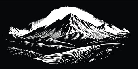 Mountains silhouette