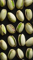 Close up of vibrant green pistachios showcasing natural texture and color