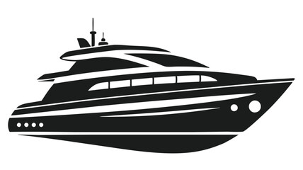 Yacht Silhouette SVG Vector Illustration  SVG Design, Cut Files for Cricut & Silhouette, Vector Graphics for T-Shirts & More