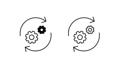 Process icon design with white background stock illustration