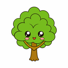 Create a tree Elm art vector illustration