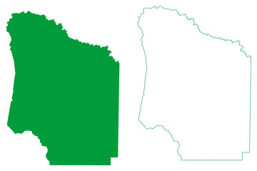 Caroebe municipality (State of Roraima, Municipalities of Brazil, Federative Republic of Brazil) map vector illustration, scribble sketch Caroebe map