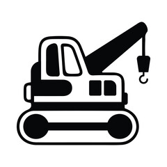 crane, caterpillar, car, caterpillar crane icon