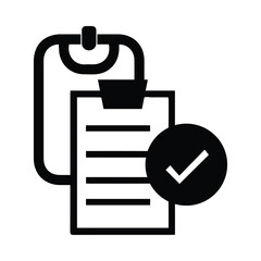 notepad, tick, report, checklist, report icon