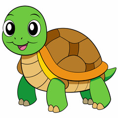 Tortoise art vector illustration