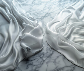 Obraz premium white silk fabric
