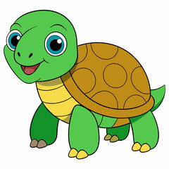 Tortoise art vector illustration