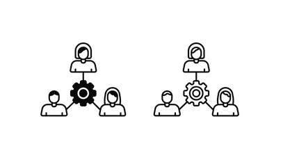 Team icon design with white background stock illustration